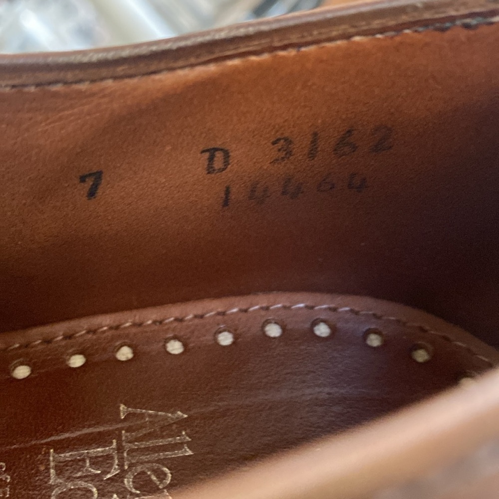 Allen Edmonds Montgomery Brown Men's Dress Shoes Size 7 . Made in USA - Picture 10 of 12